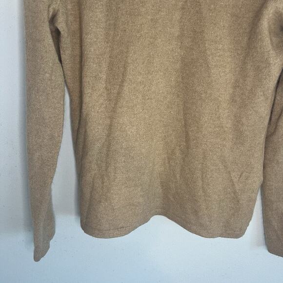 Lord & Taylor Womens 100% Cashmere Turtleneck Sweater Sz S Brown Preppy Flaw - Picture 4 of 12